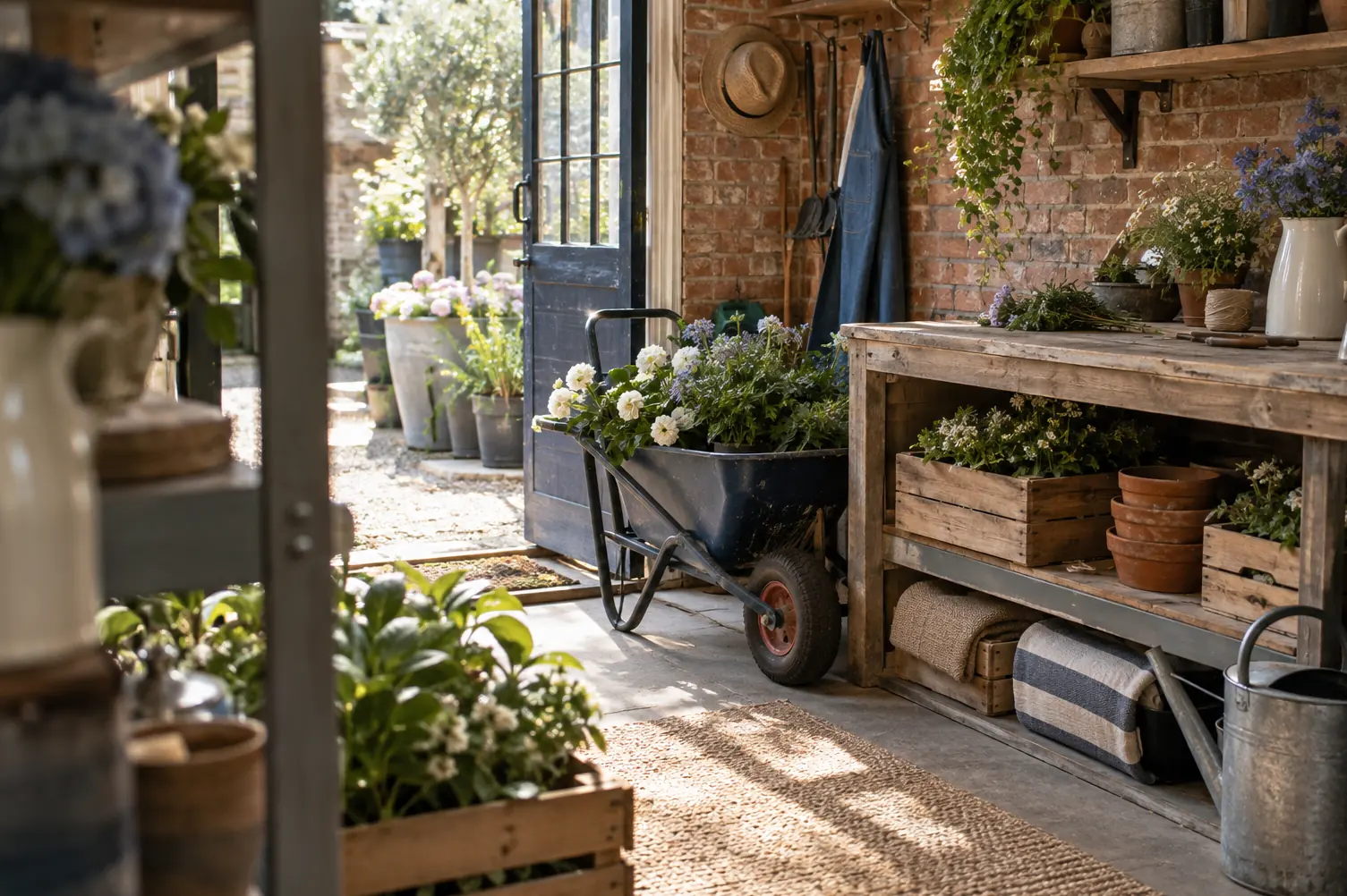 Illustration of seasonal businesses and their working space